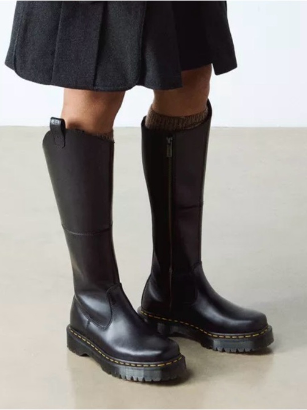 Dr. Martens Knee high riding style black boots
